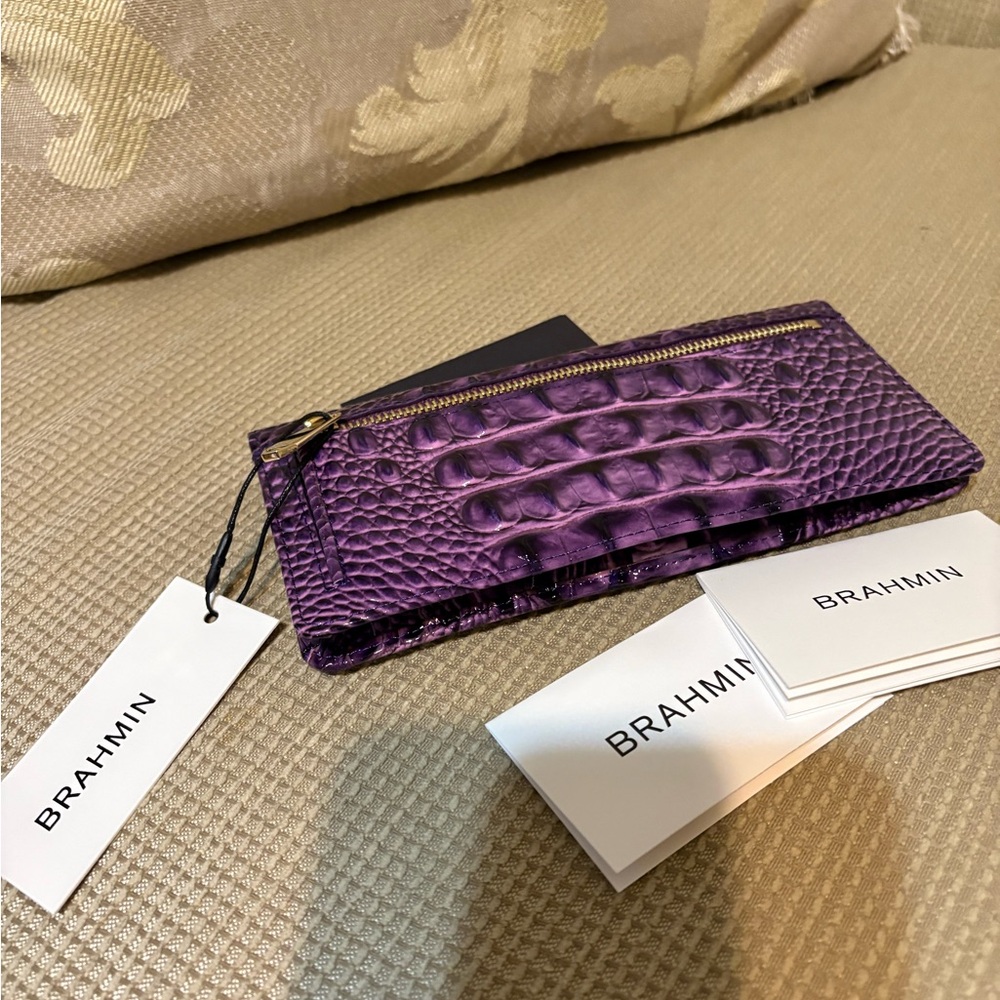 Brahmin Ady Purple Melbourne Genuine Leather Wallet - Picture 7 of 7